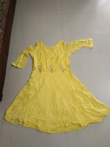 Yellow Embroidered kurta