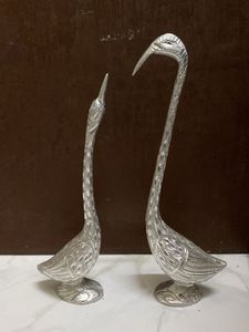 Decorative Silver Bird Showpiece(aluminium)