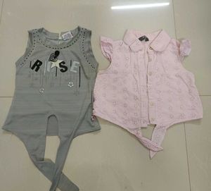 Baby Girls Tops (Set of 2)