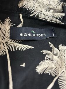 Men's Black Palm Tree Print Shirt