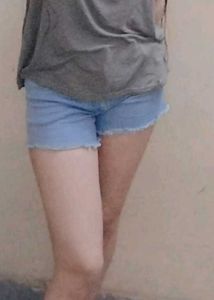Light Blue Denim Shorts