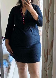 Elegant  Kurta with Pink Buttons