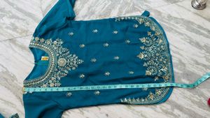 Teal Embroidered Kurta Set