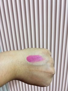 Vibrant Pink Lipstick Swatch
