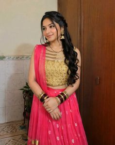 Stunning Pink Lehenga Choli Set