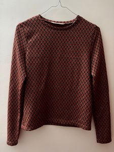 Chic Long Sleeve Patterned Top