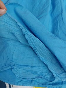 Blue Smocked Sundress, v neck with adjustable stra