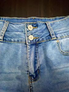 Distressed High-Waisted Denim Shorts