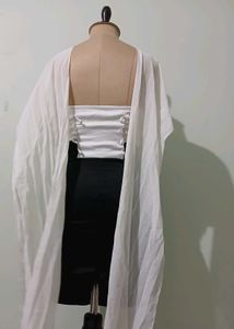 Designer wear Black &amp; White Party/Prom Dress