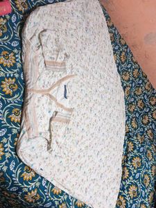 White Floral Kurta Set