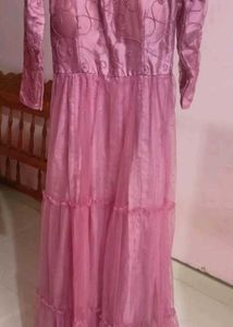 Sparkly Pink Tiered Maxi Dress