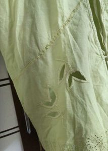 Light Green Embroidered Jacket shirt