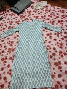 Light Blue Printed Kurta by AVAASA
