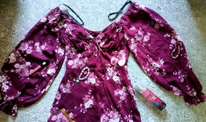 🌼🍃AESTHETIC FLORAL RUFFLE MINI FOR WOMEN