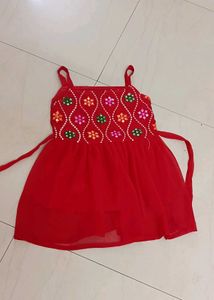 Cute Red &amp; Yellow Dhoti  Patiyala set(size -30)
