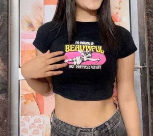 Graphic Print Crop T-Shirt