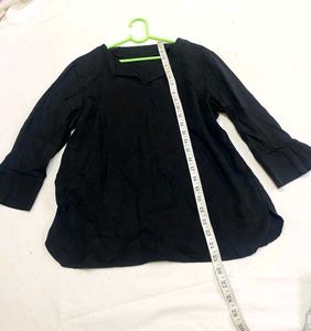 Chic Black Bell Sleeve Top