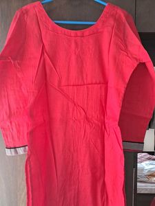 Pink Embroidered Kurta