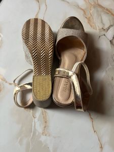 Sparkly Gold Platform Heels