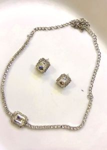 New Sparkling Crystal Necklace & Earring Set