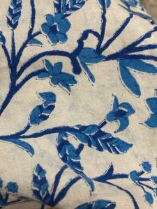 Blue Floral Print Kurta
