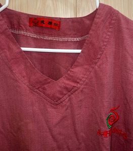 🇨🇳 Pink V-Neck Tunic Top