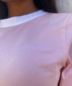 Calvin Klein Pink Cropped T-Shirt