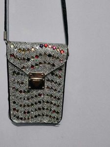 Chic Embellished Crossbody Phone Bag