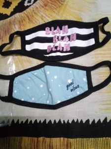 Cute Printed Face Masks (Set of 2)