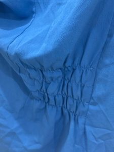 NUSH Blue Wrap Top