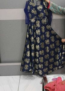 Stunning Navy Blue Floral Gown