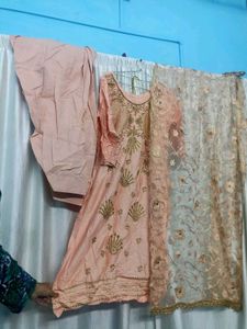 Embroidered Kurta Set with Dupatta