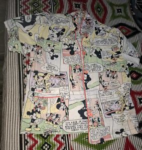 Mickey Mouse Comic Print Pajama Set