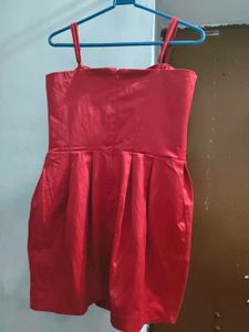 red Spaghetti Strap Dress