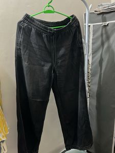 Black Wash Denim Pants