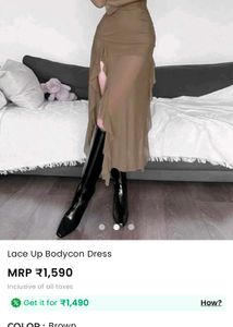 Sheer Mesh Long Sleeve Ruched Dress