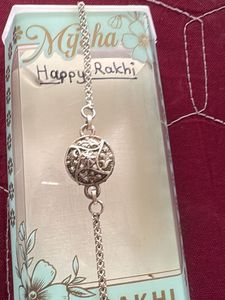 Elegant Silver Rakhi Bracelet
