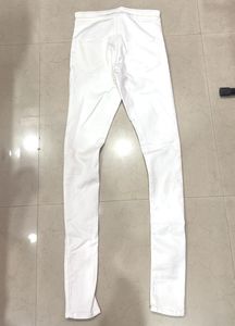 White High-Waisted Skinny Jeans
