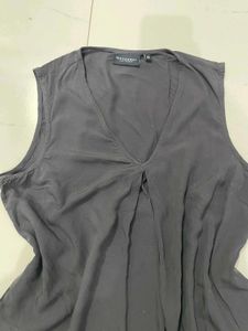 Sleeveless V-Neck Blouse