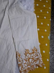 White Embroidered coord set