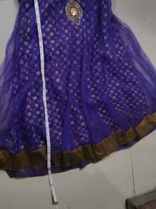 Elegant Purple &amp; Gold kurti anarkali