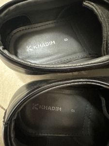 Khadims black formal shoes