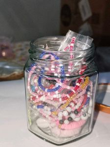 mini Beaded jewellery mix Jar