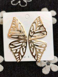 Korean Light Weight Butterfly Statement Earrings