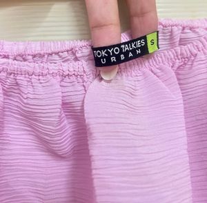 Tokyo Talkies Pink Square Neck Top