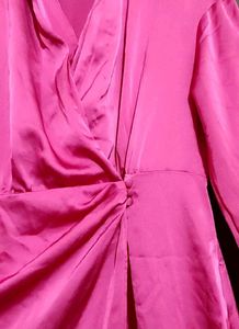 Rose Color Silk Dress For 36 Bust