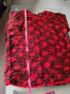 Vintage Brown &amp; Red Polka Dot Dress