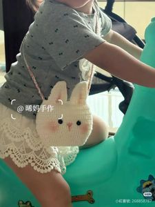 Handmade Crochet Bunny Sling Bag