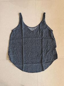 Navy &amp; White Patterned Tank Top