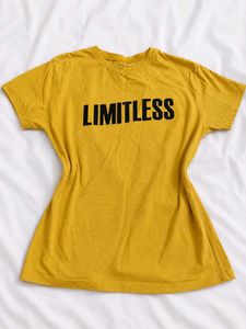 Yellow "Limitless" Graphic T-Shirt